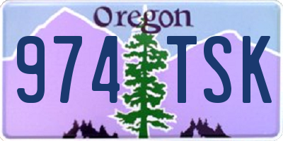 OR license plate 974TSK