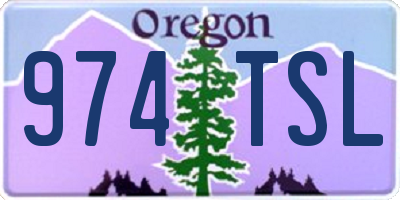 OR license plate 974TSL