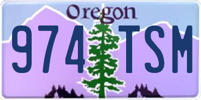 OR license plate 974TSM