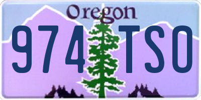 OR license plate 974TSO