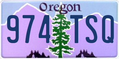 OR license plate 974TSQ