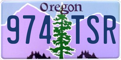 OR license plate 974TSR