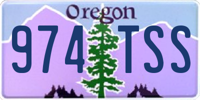 OR license plate 974TSS