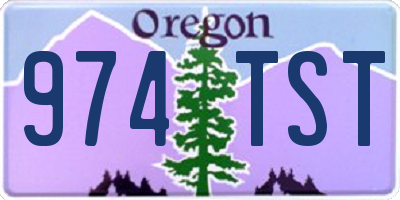 OR license plate 974TST