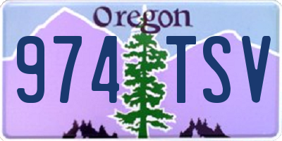 OR license plate 974TSV