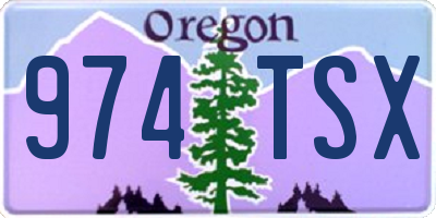 OR license plate 974TSX