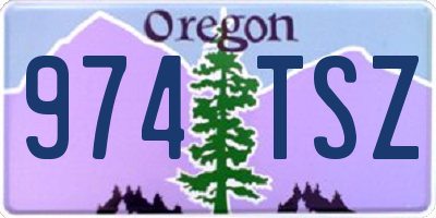 OR license plate 974TSZ