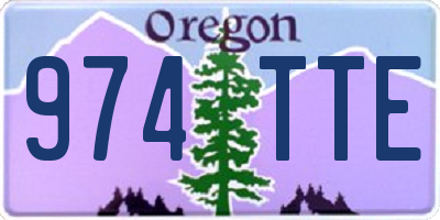 OR license plate 974TTE
