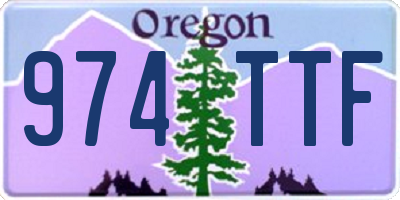 OR license plate 974TTF