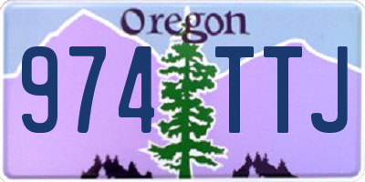 OR license plate 974TTJ
