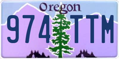 OR license plate 974TTM