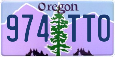 OR license plate 974TTO