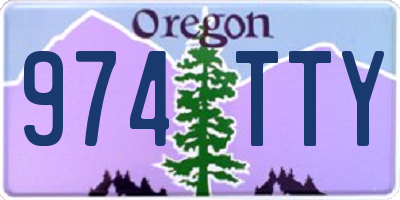 OR license plate 974TTY
