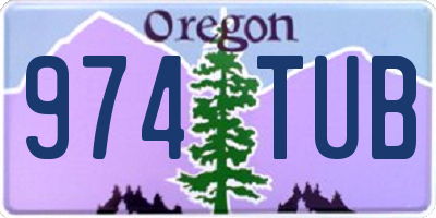 OR license plate 974TUB