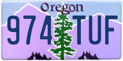 OR license plate 974TUF