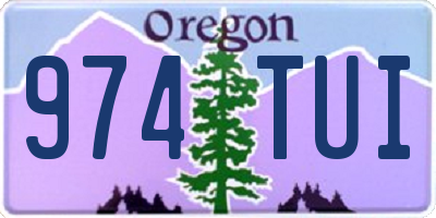 OR license plate 974TUI