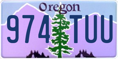 OR license plate 974TUU