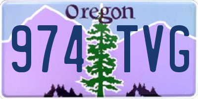 OR license plate 974TVG