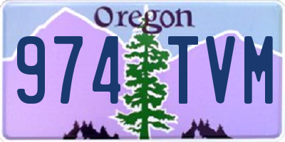 OR license plate 974TVM