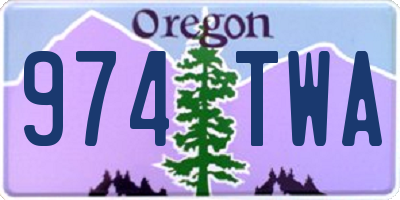 OR license plate 974TWA