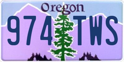 OR license plate 974TWS