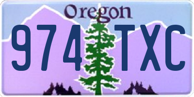 OR license plate 974TXC