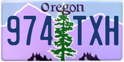 OR license plate 974TXH