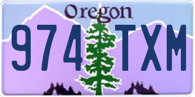 OR license plate 974TXM