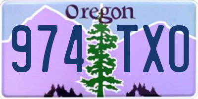 OR license plate 974TXO