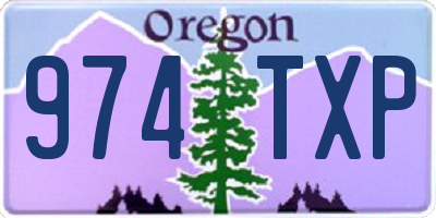 OR license plate 974TXP