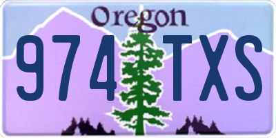 OR license plate 974TXS