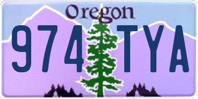 OR license plate 974TYA