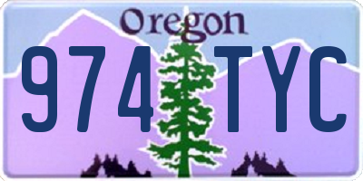 OR license plate 974TYC