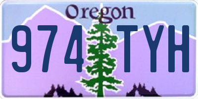 OR license plate 974TYH