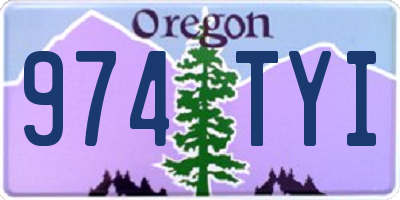 OR license plate 974TYI