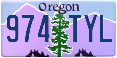 OR license plate 974TYL