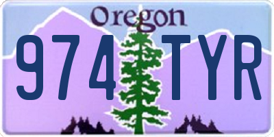 OR license plate 974TYR