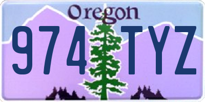 OR license plate 974TYZ