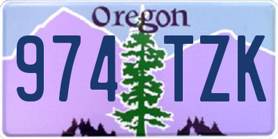 OR license plate 974TZK