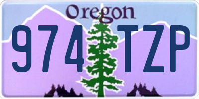 OR license plate 974TZP