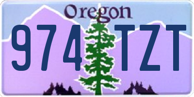 OR license plate 974TZT