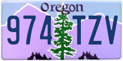 OR license plate 974TZV