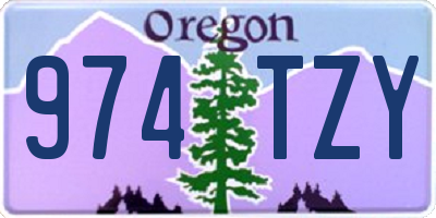 OR license plate 974TZY