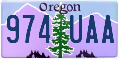 OR license plate 974UAA