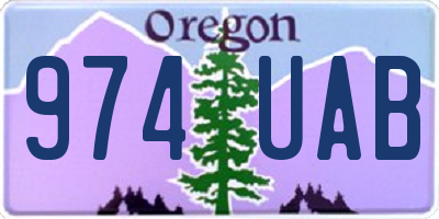 OR license plate 974UAB