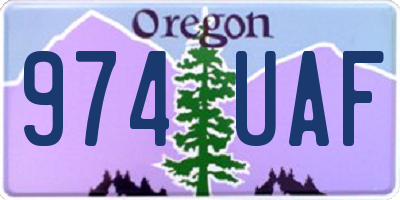 OR license plate 974UAF