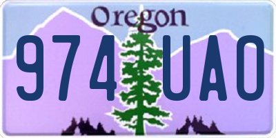 OR license plate 974UAO