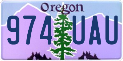 OR license plate 974UAU