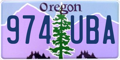 OR license plate 974UBA