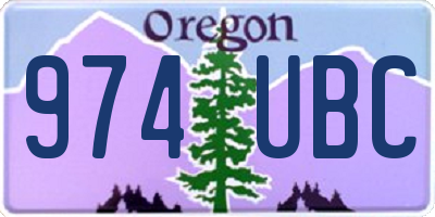 OR license plate 974UBC